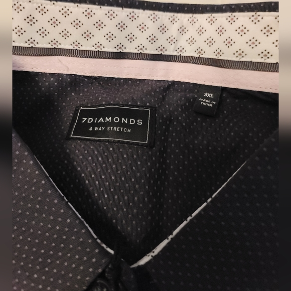 7 DIAMONDS BRAND NEW MEN'S DRESS SHIRT - Picture 3 of 8